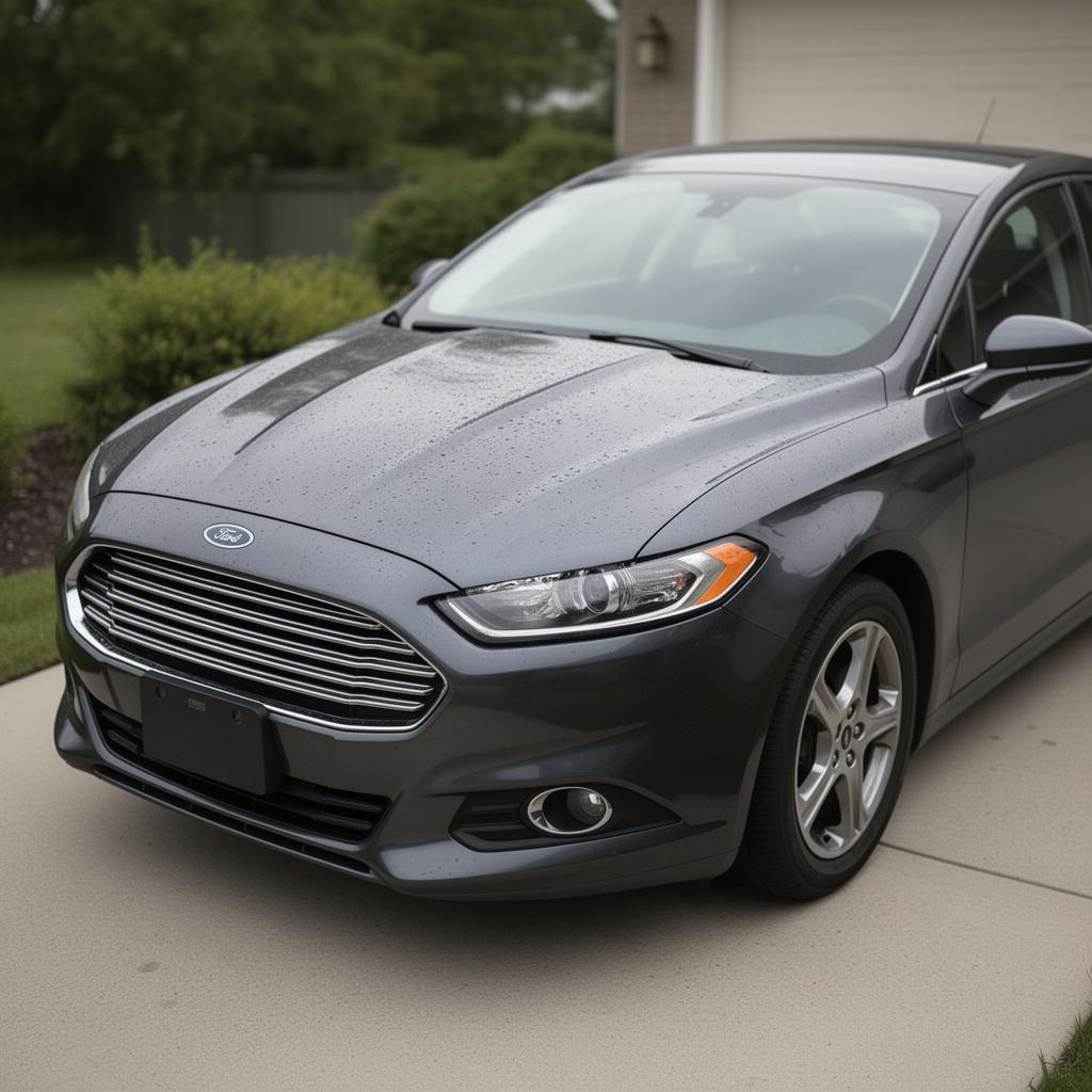 Freshly detailed sedan on a clean driveway